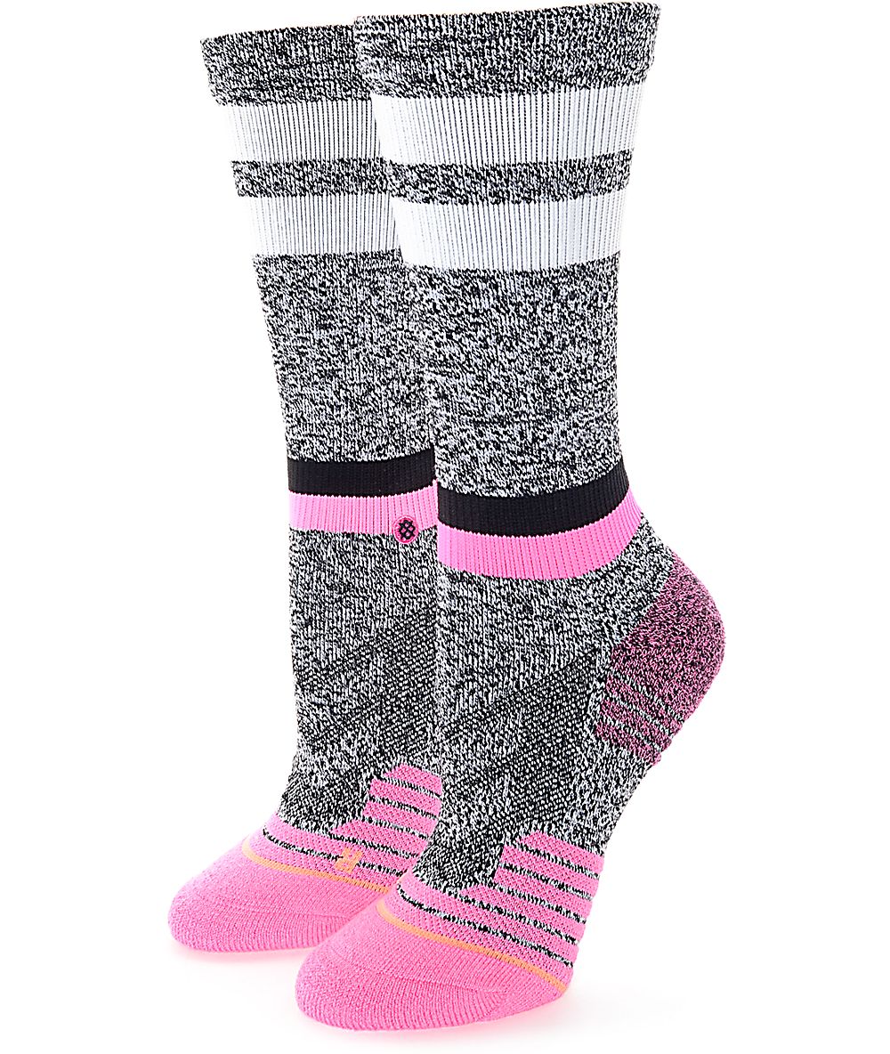 pink athletic crew socks