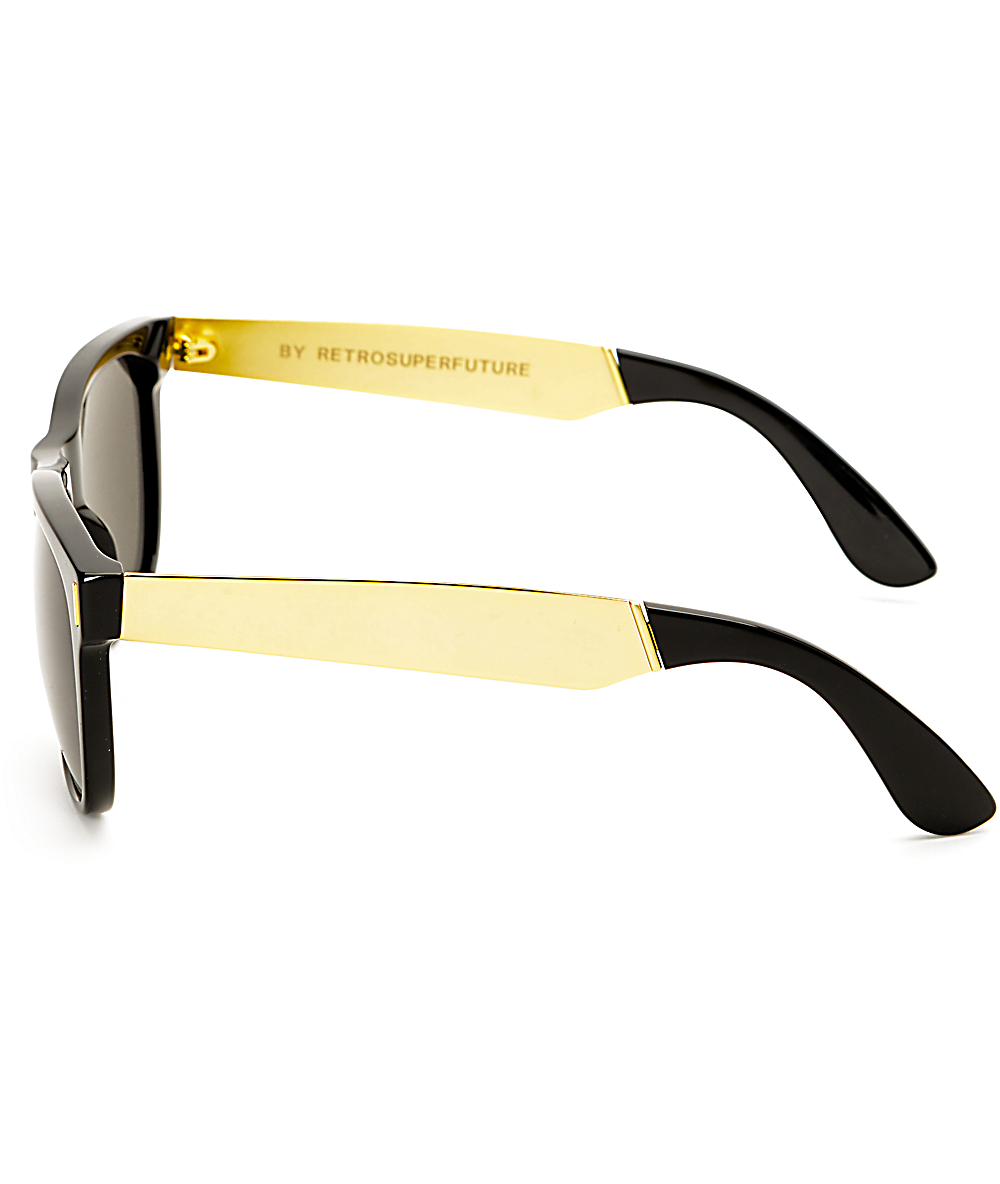 super black and gold sunglasses