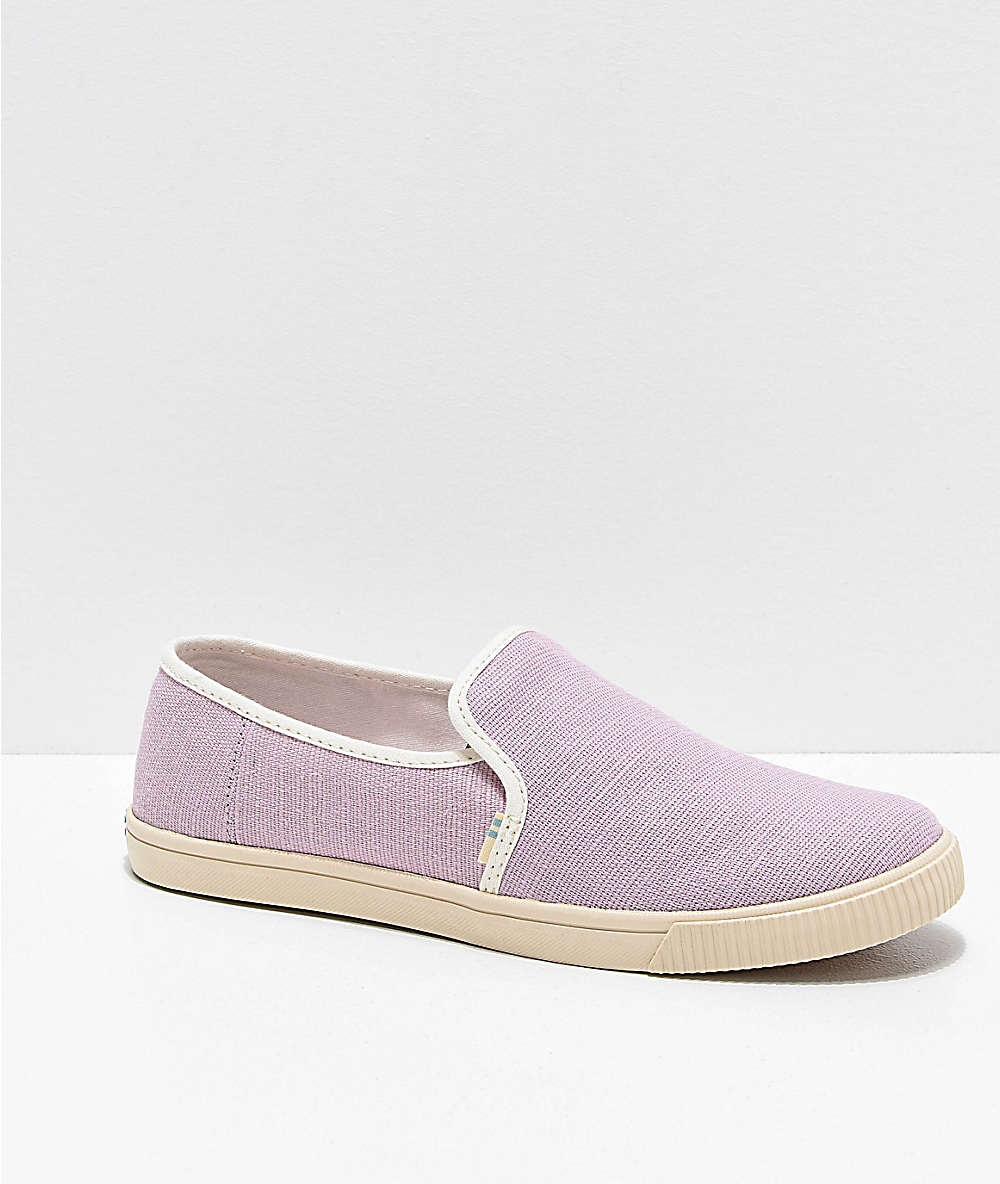 purple slip on