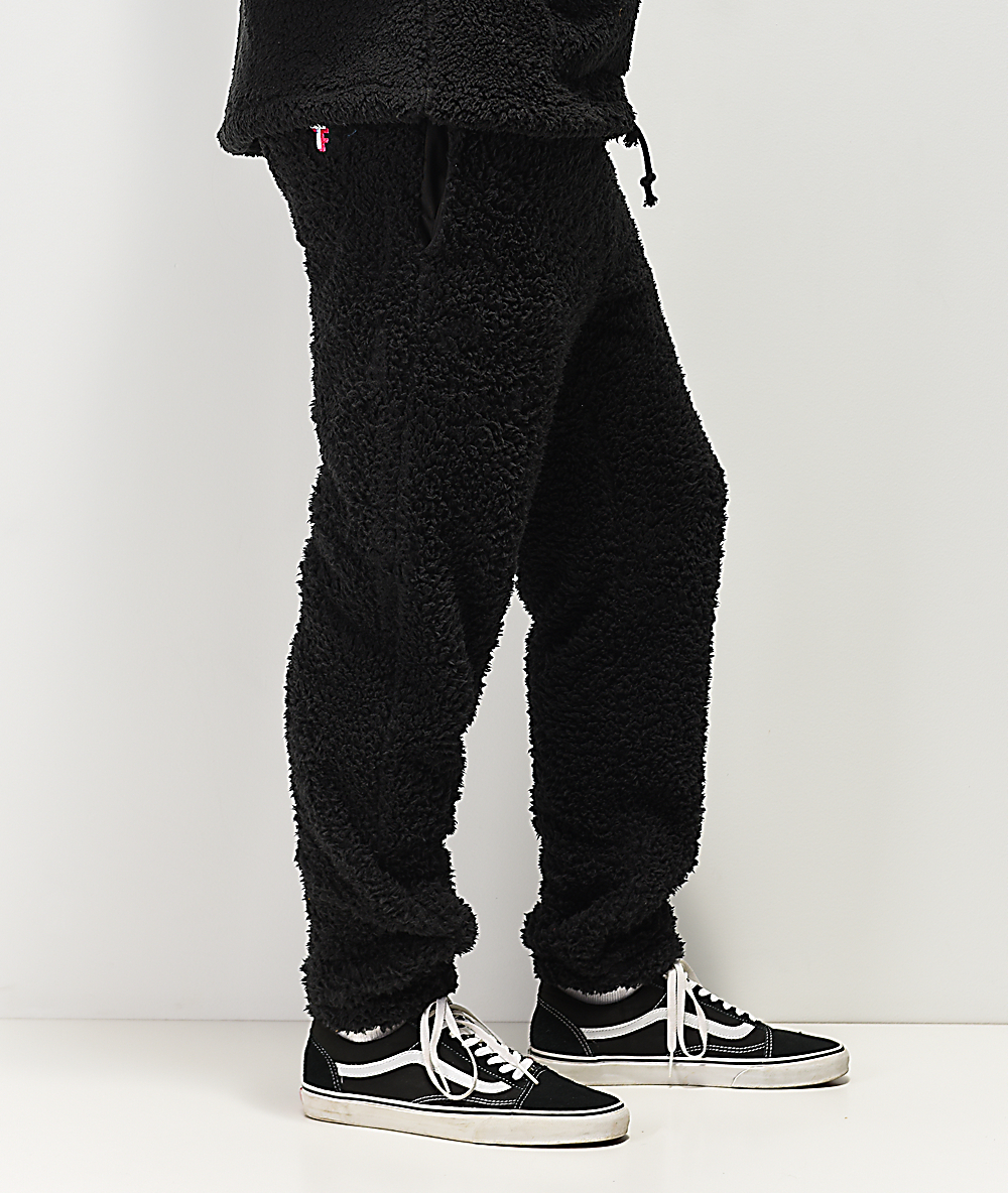 teddy fleece joggers