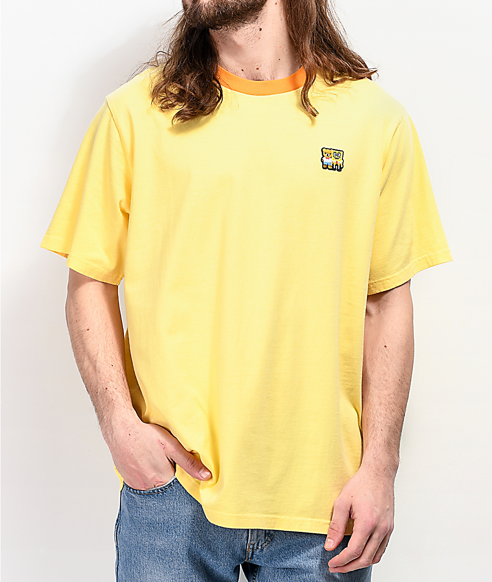 men/'s XL spongebob loose fit t-shirt spongebob square pants yellow top fun XL