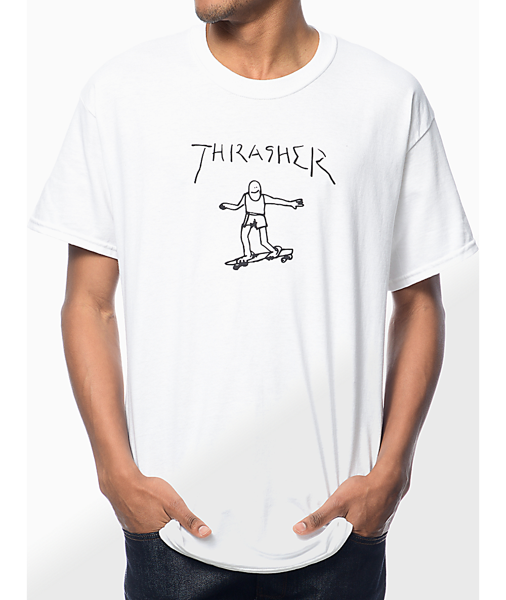 camiseta thrasher blanca