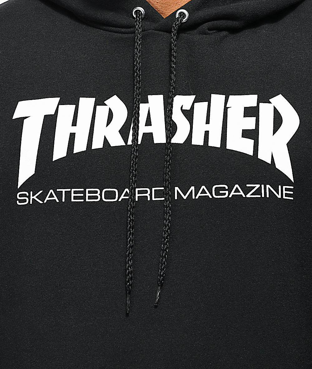 thrasher white and black hoodie