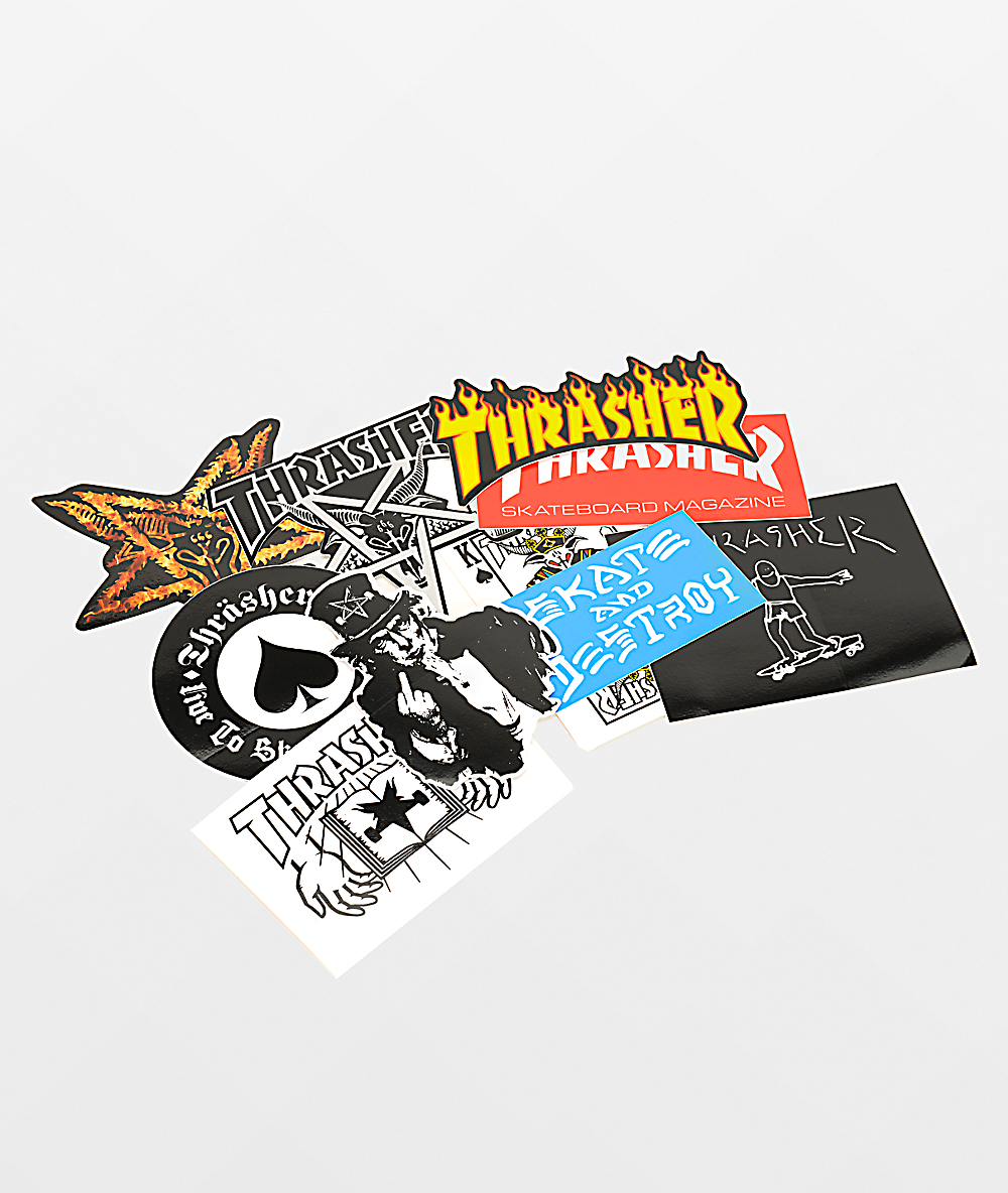 Thrasher Magazine Sticker Sporting Goods Skateboarding And Longboarding Stickers And Decals