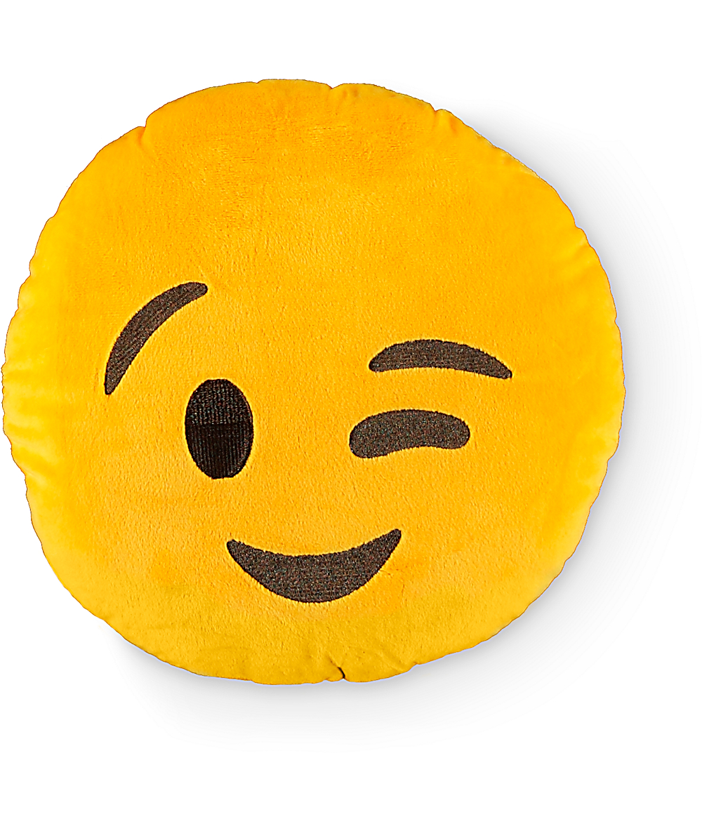 Throwboy Emoji Wink Pillow Zumiez