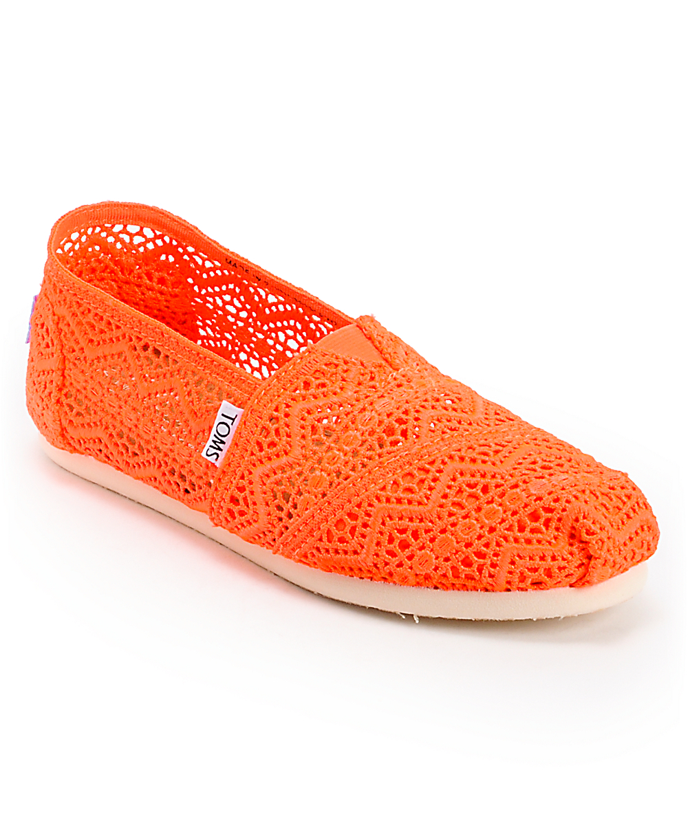 coral slip on shoes