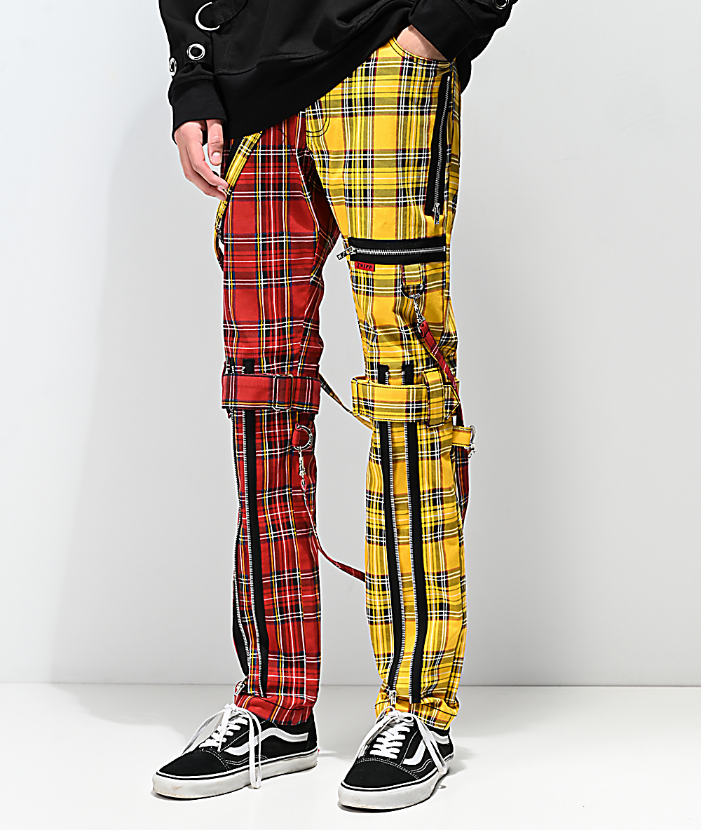 yellow checkered sweatpants