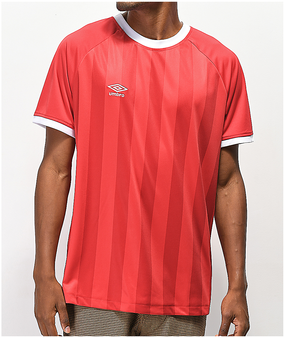 red soccer shirt