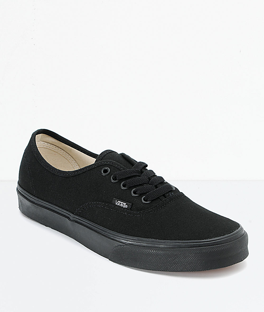 vans pure black shoes