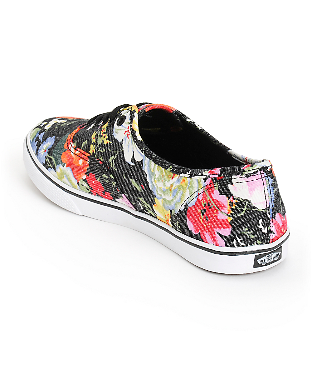 vans floral authentic lo pro