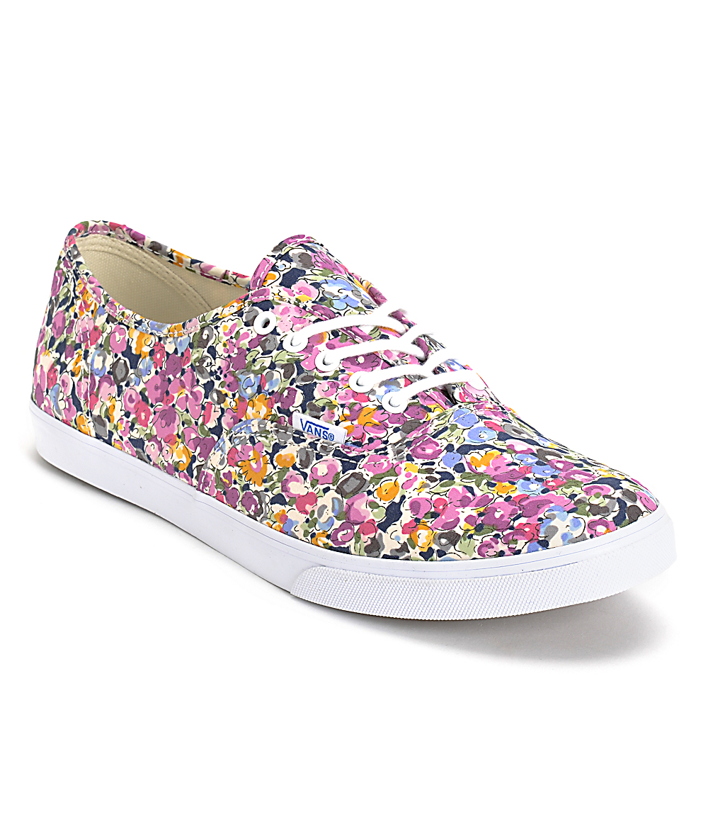 vans floral authentic lo pro