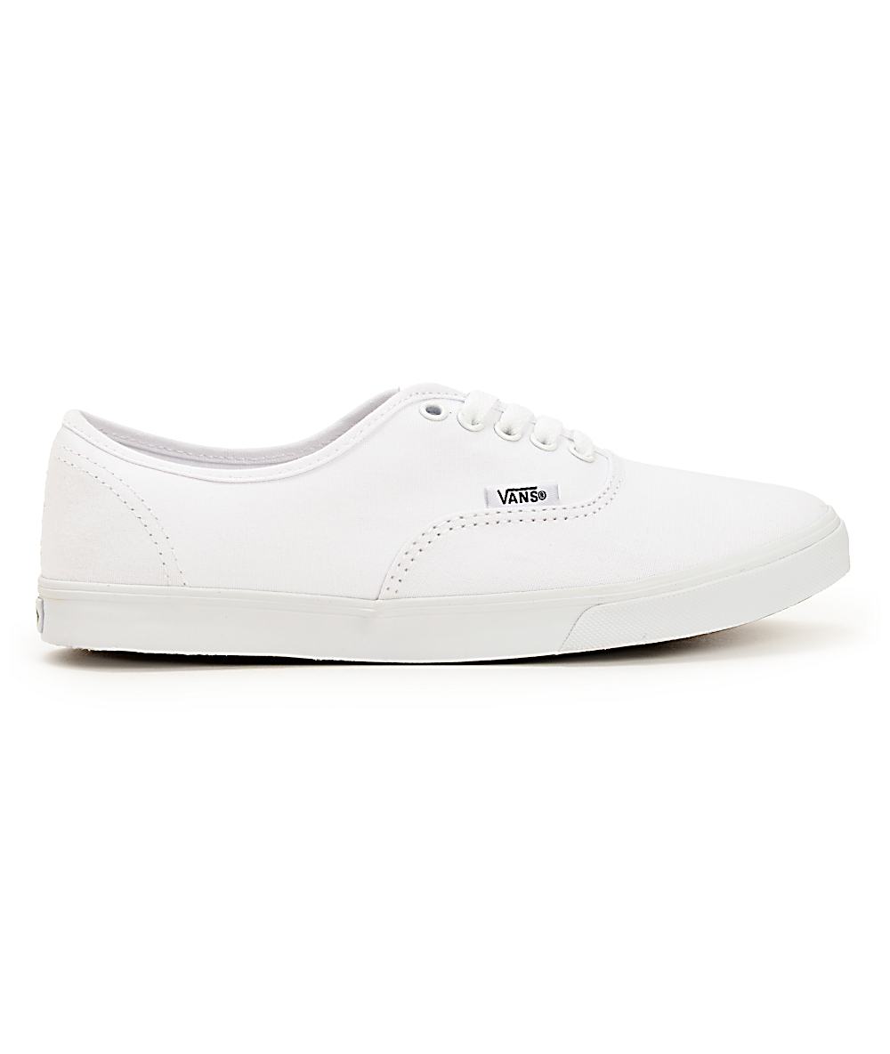 vans authentic lo pro white shoes