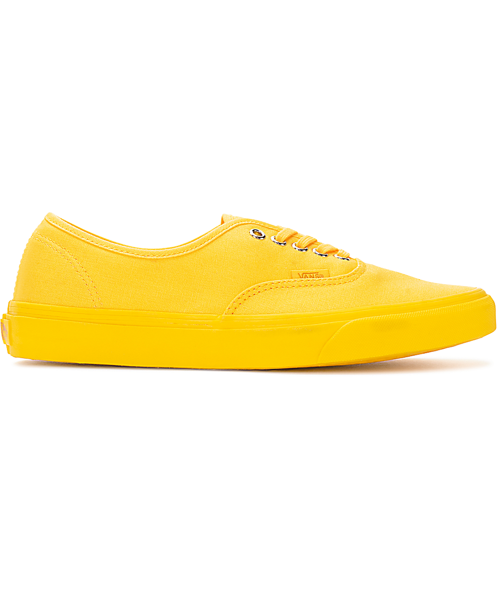 Vans Authentic Mono zapatos de skate en color amarillo | Zumiez