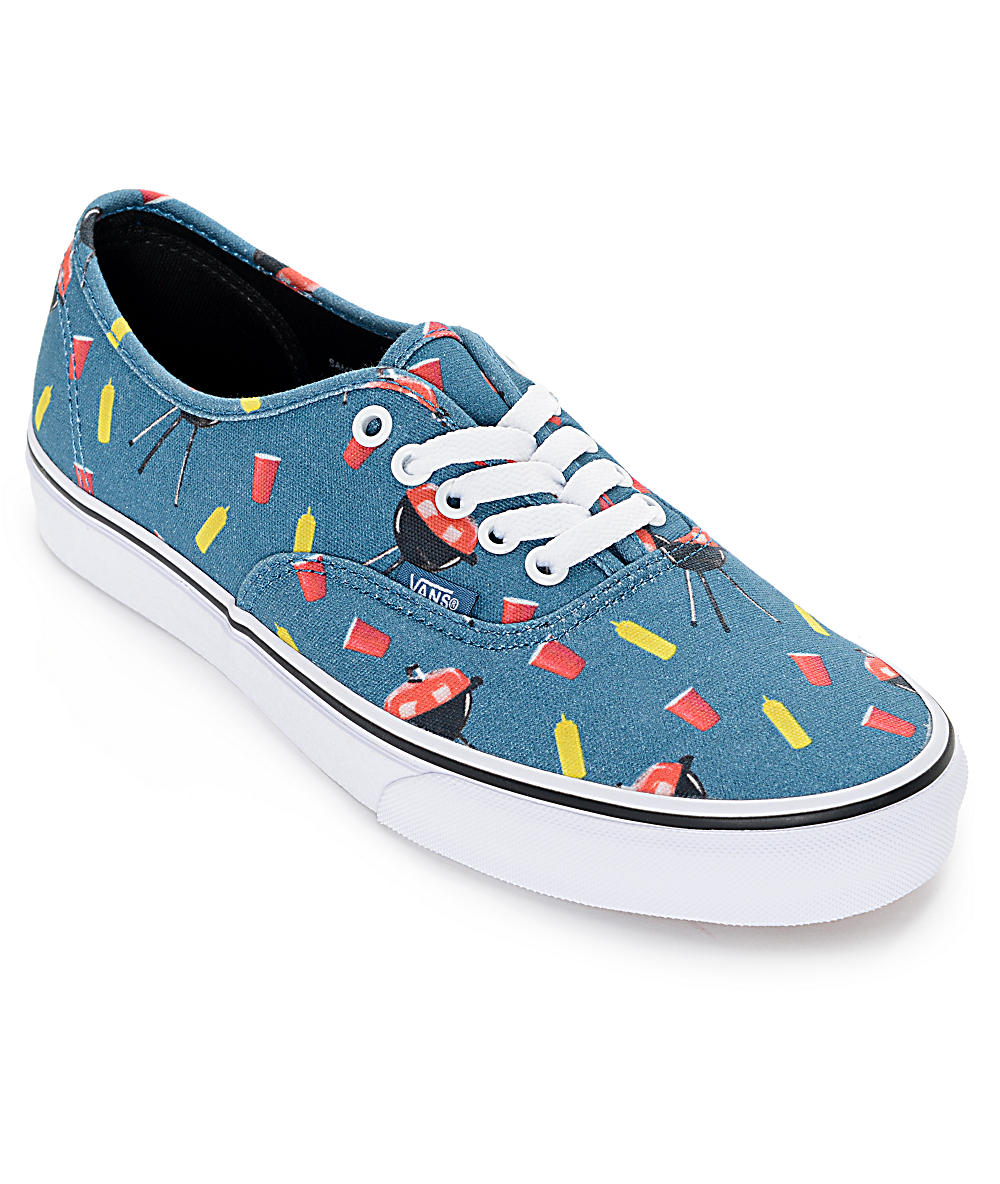 vans authentic blue red