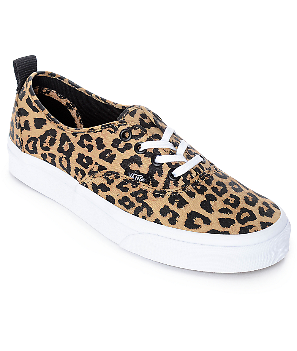 Vans Authentic zapatos de skate en blanco y patrón leopardo | Zumiez