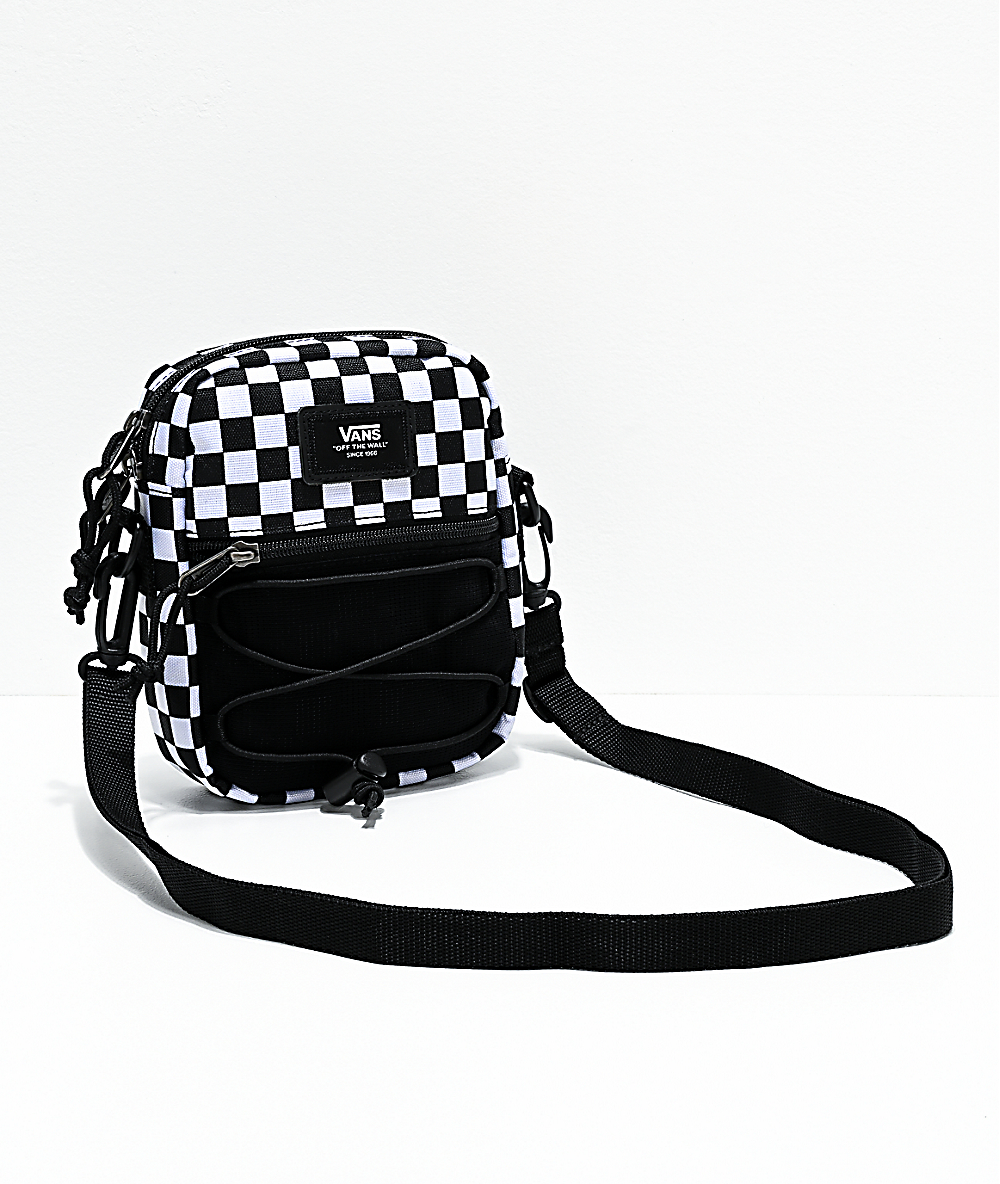 vans black and white checkered bag