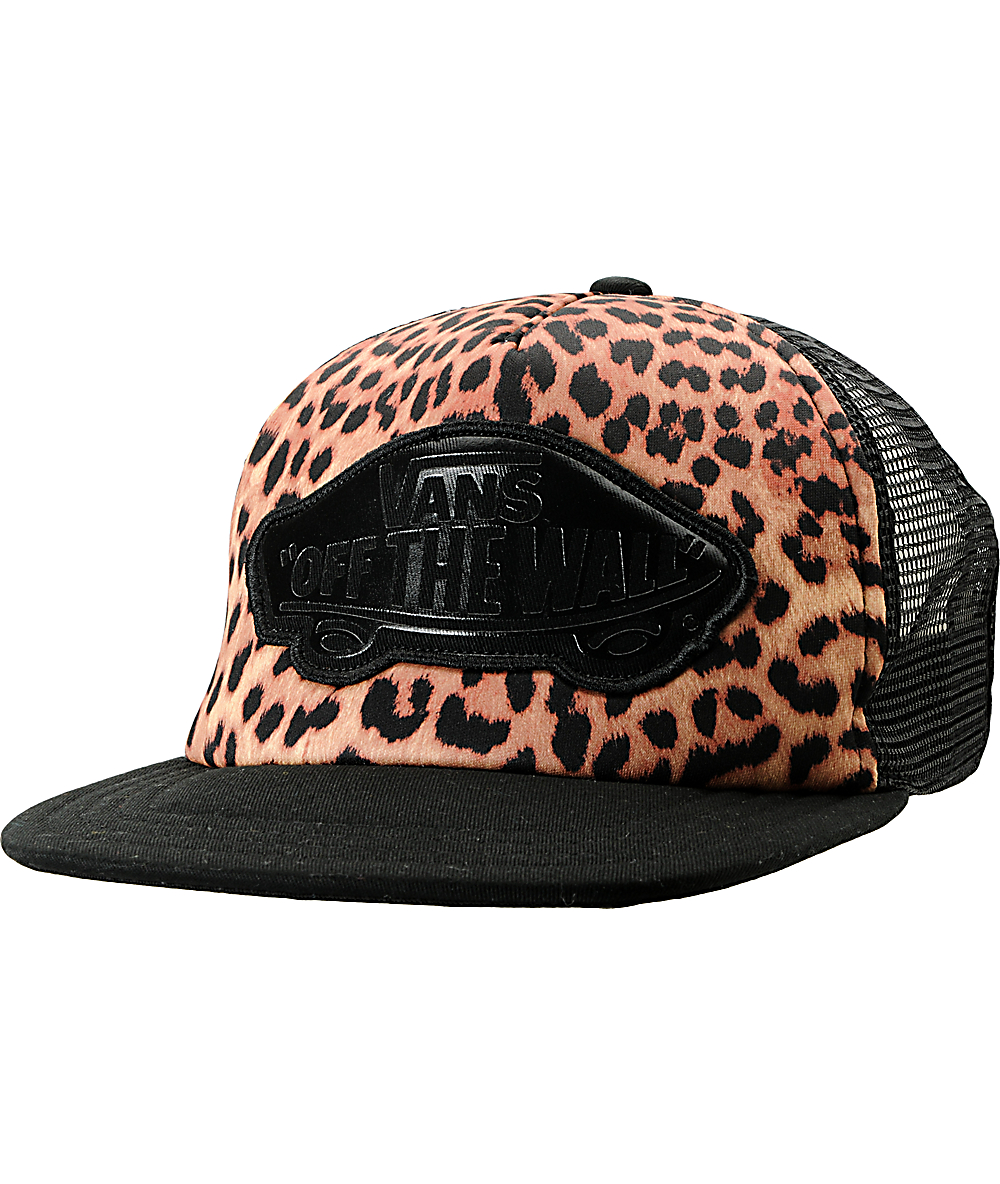 vans leopard print snapback