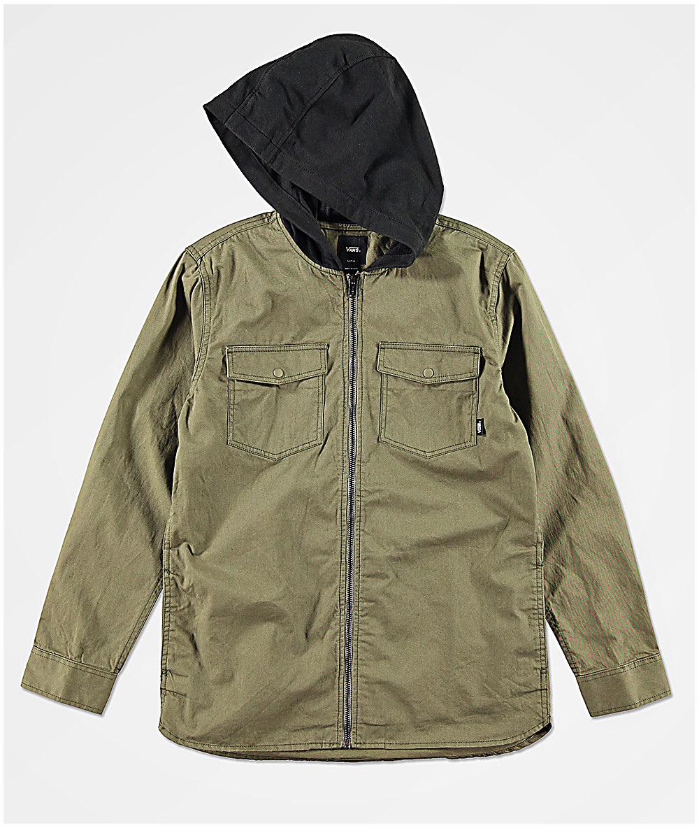 vans jacket olive