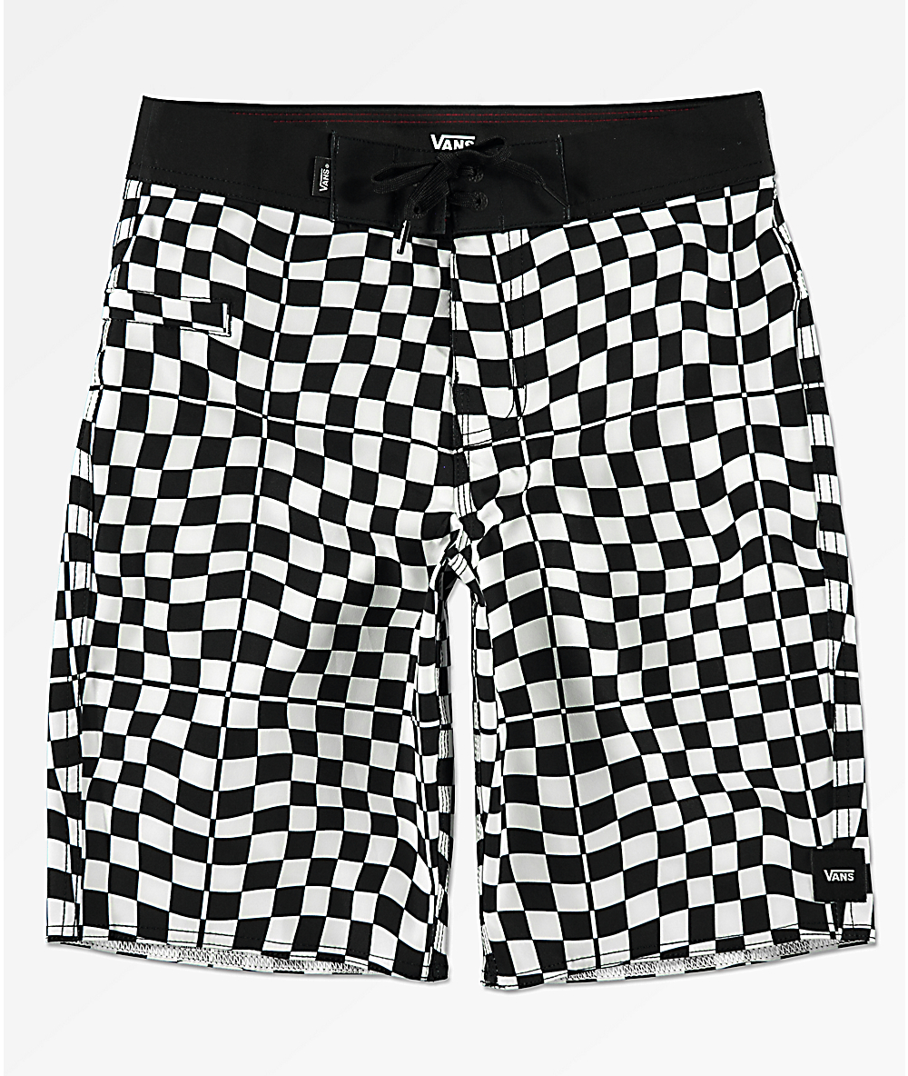 vans checkered swim trunks