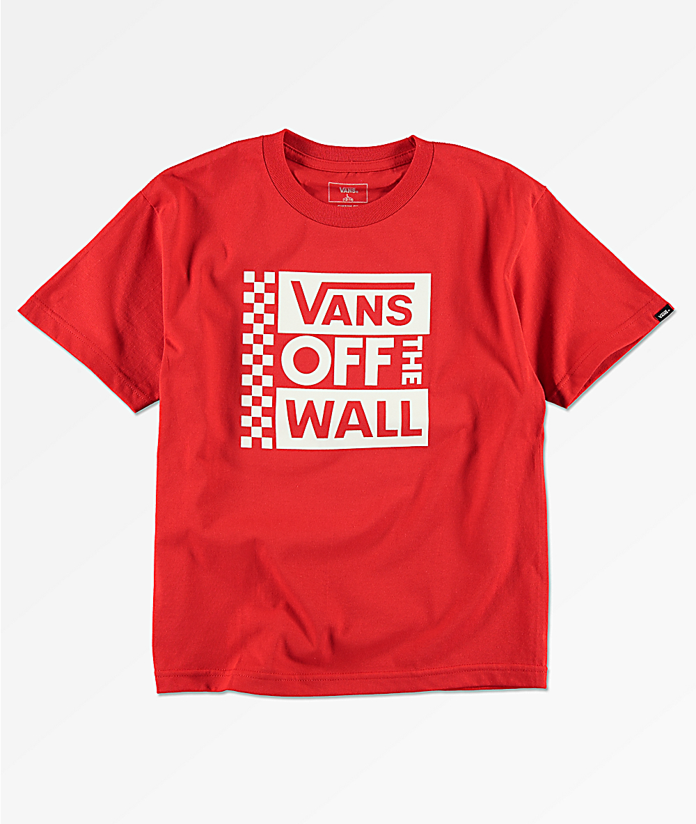 vans off the wall t shirt red