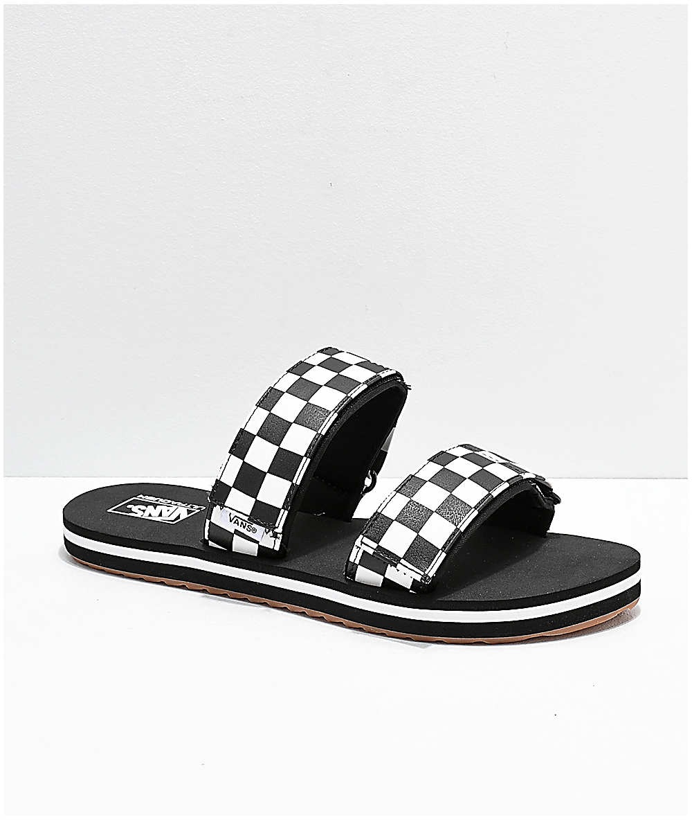 vans slides black