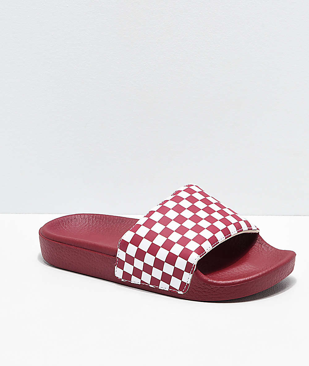 vans sandals checkered