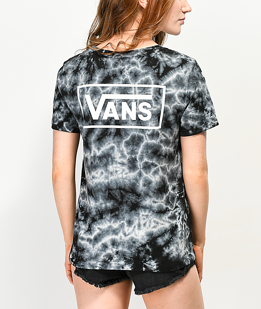 Vans Checkerboard Black Tie Dye T-Shirt 