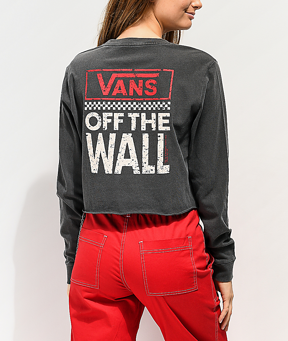 camiseta vans mujer negra