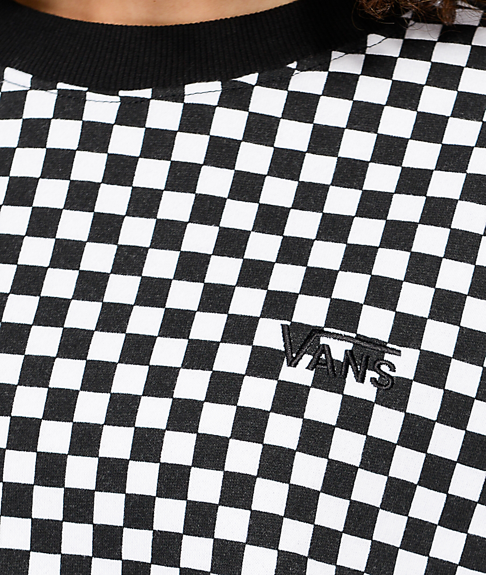 sudadera cuadros blanco y negro