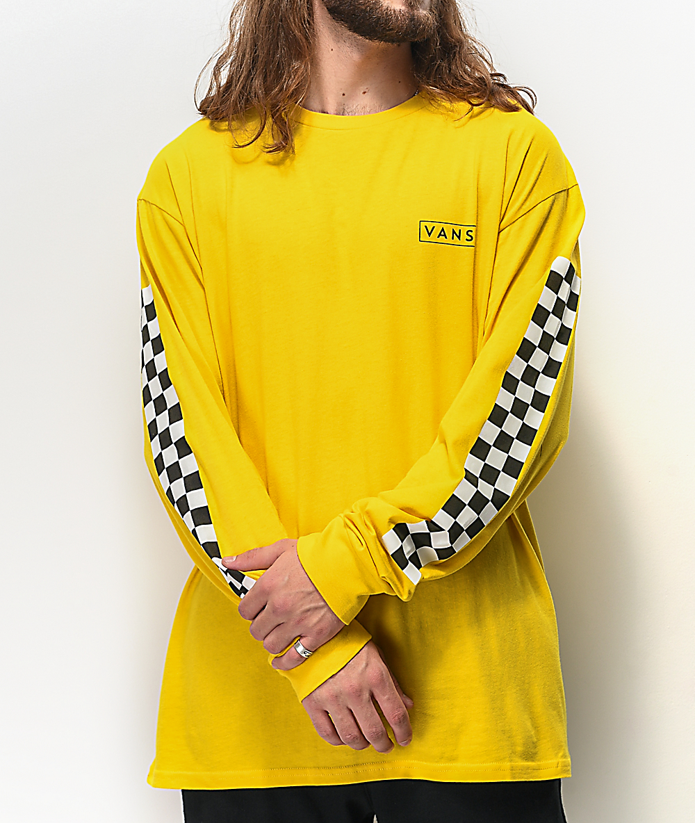 vans yellow long sleeve t shirt