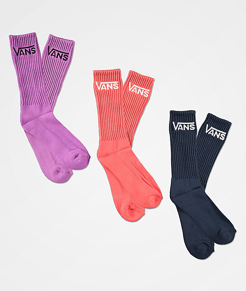vans classic crew socks 3 pack