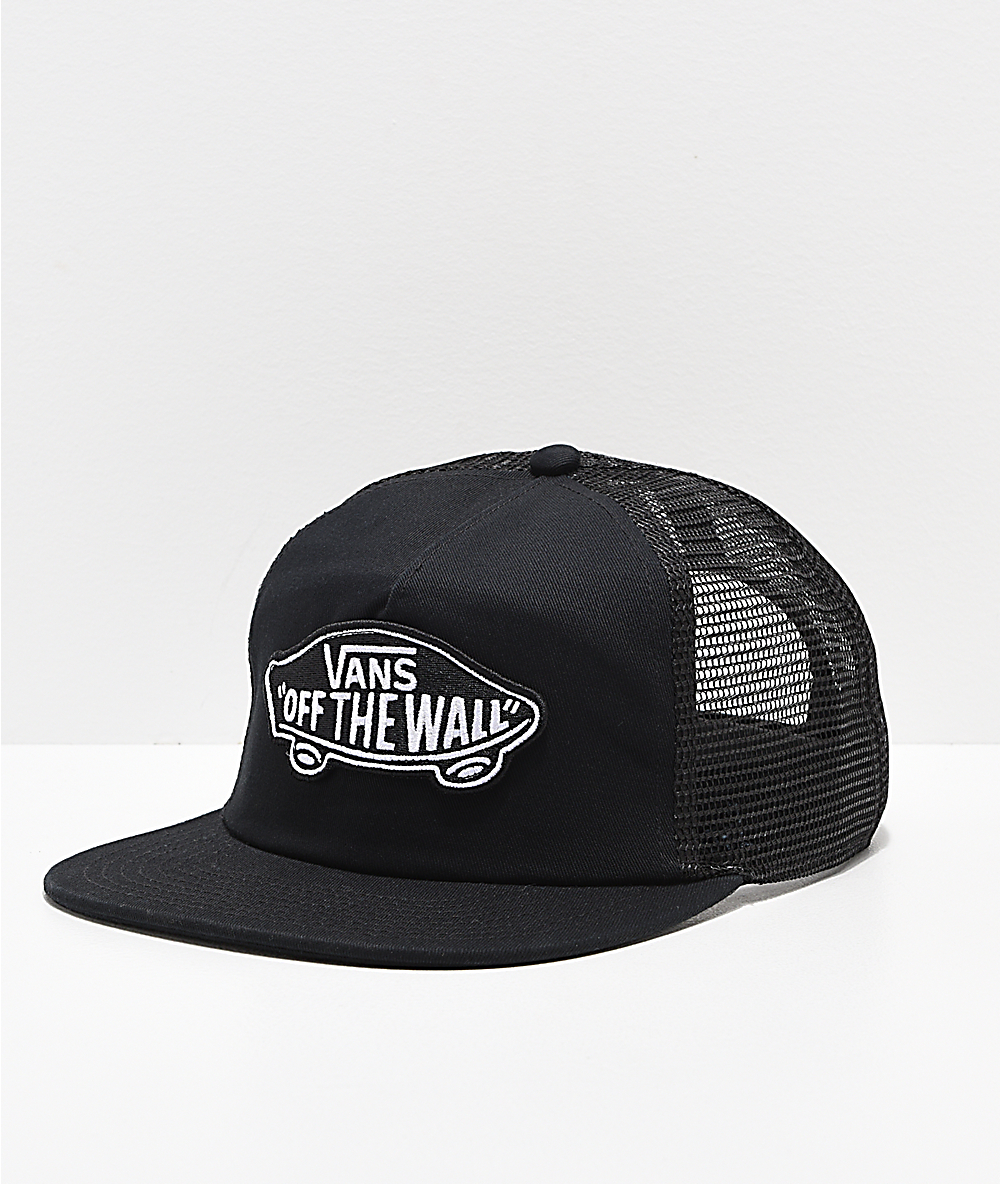 vans trucker cap black