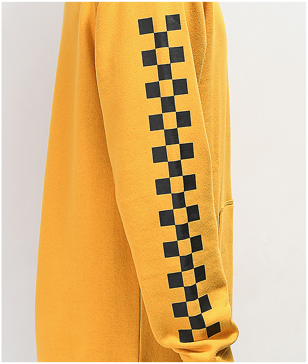 vans yellow checkered hoodie