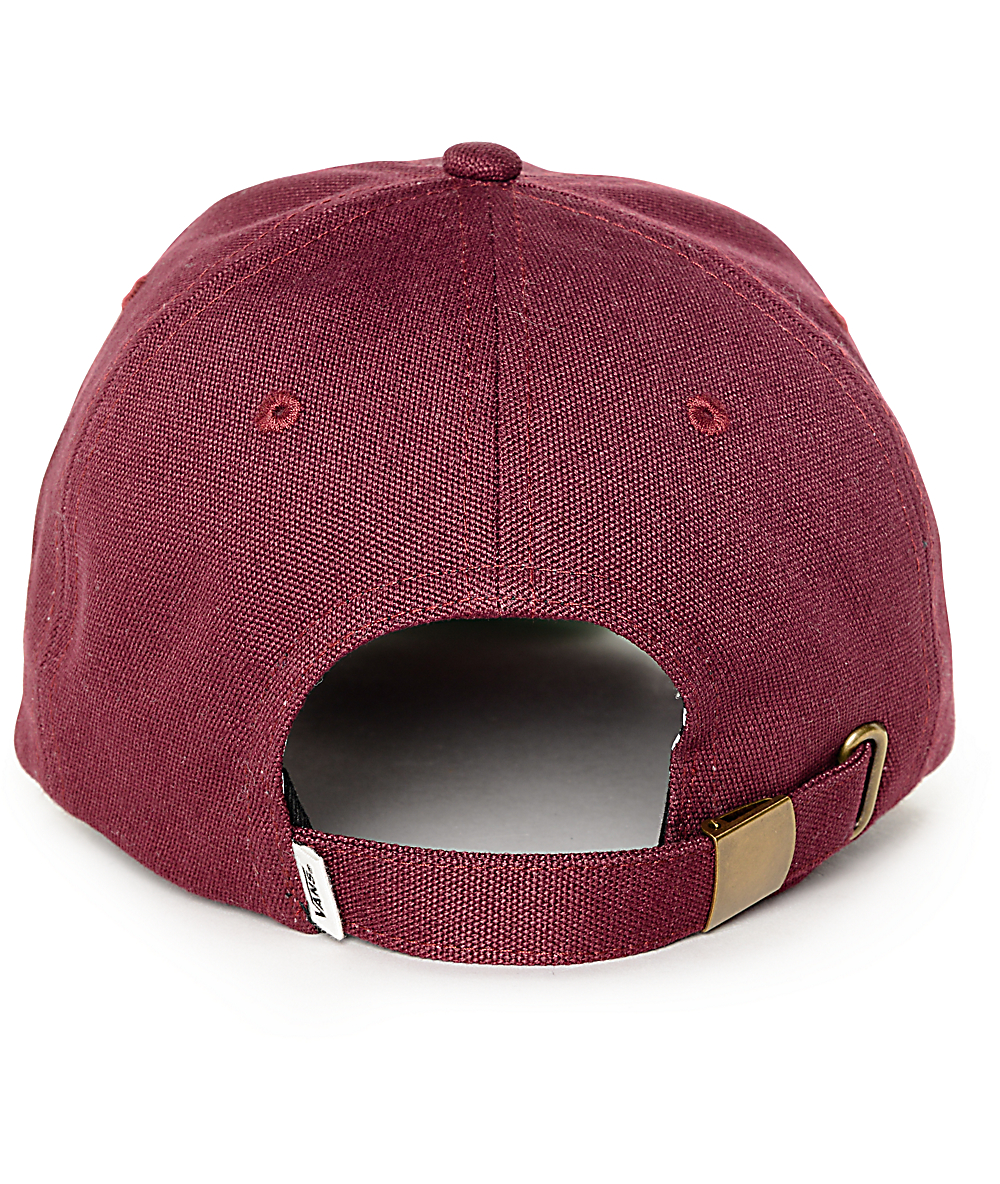 burgundy vans hat