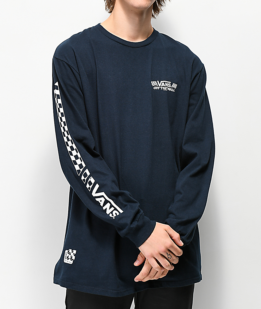 blue long sleeve vans shirt