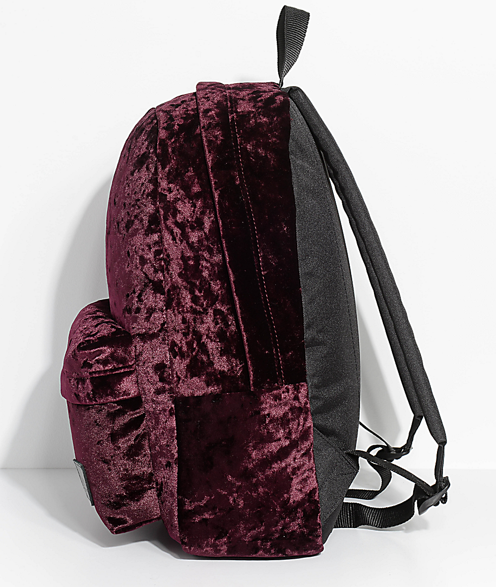 burgundy velvet vans