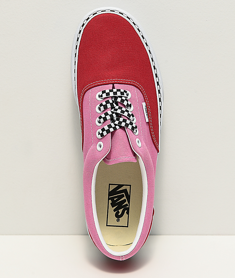 pink and red vans