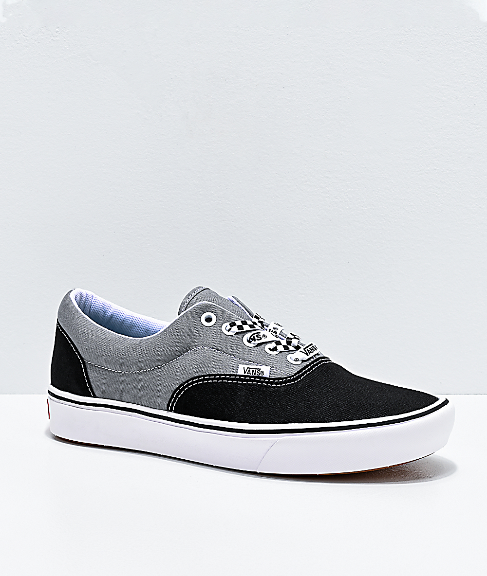 vans shoes black and grey