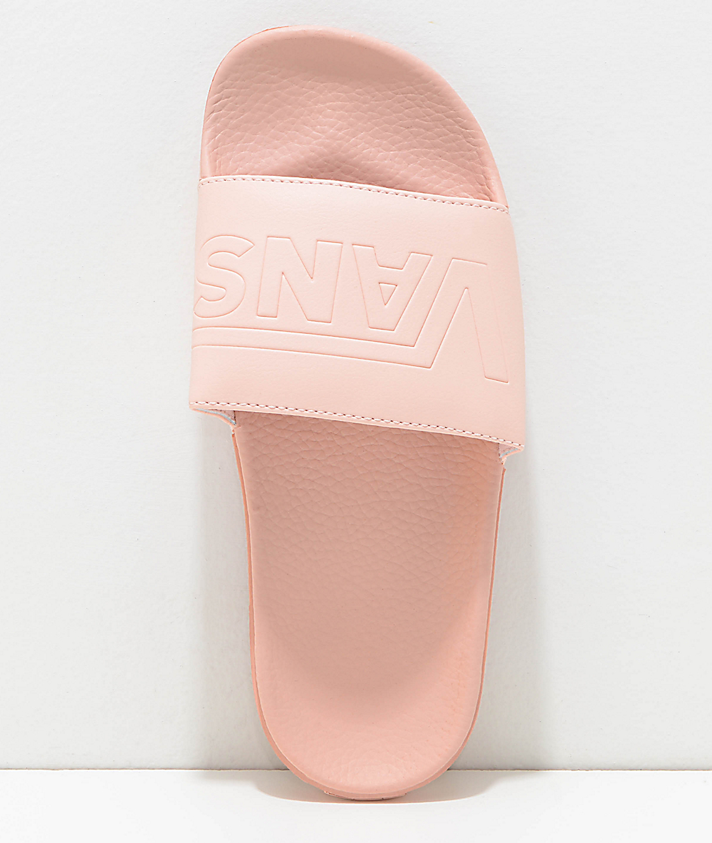 vans pink slides