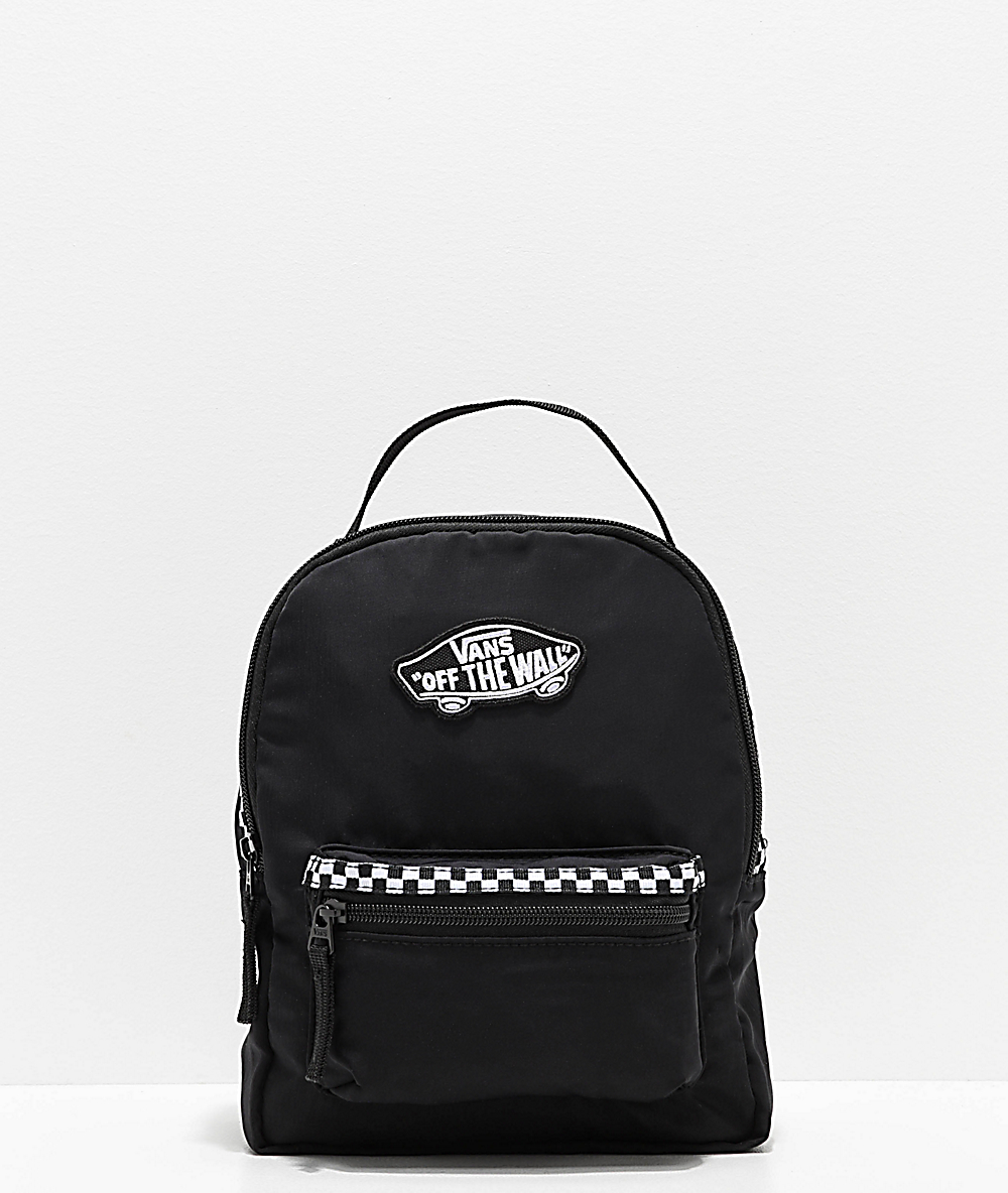 black and white striped vans backpack