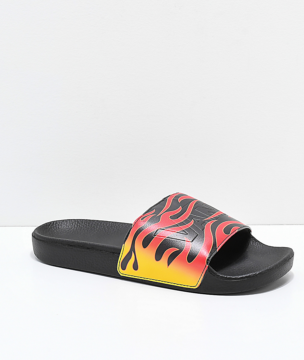 vans slides flames