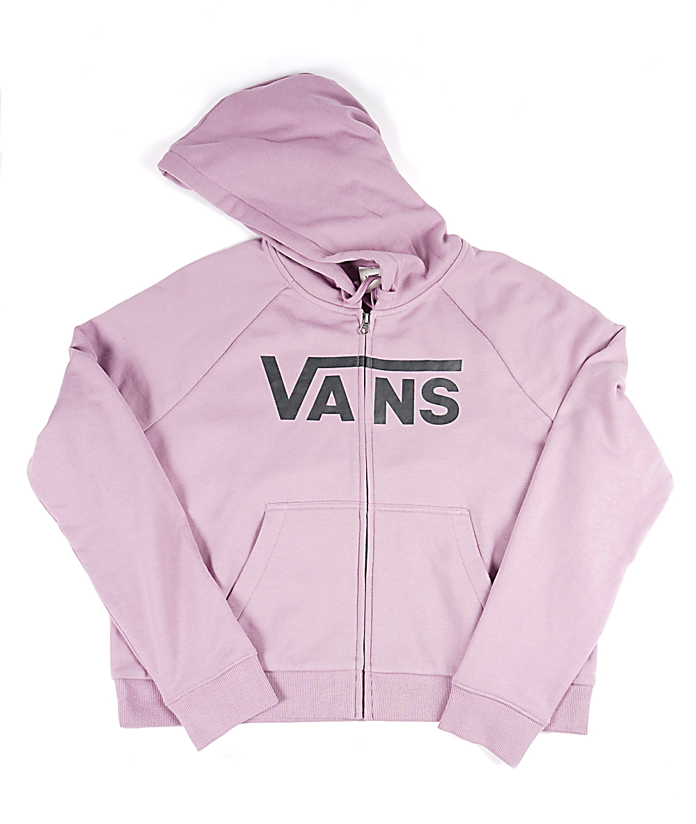 grey vans zip up hoodie