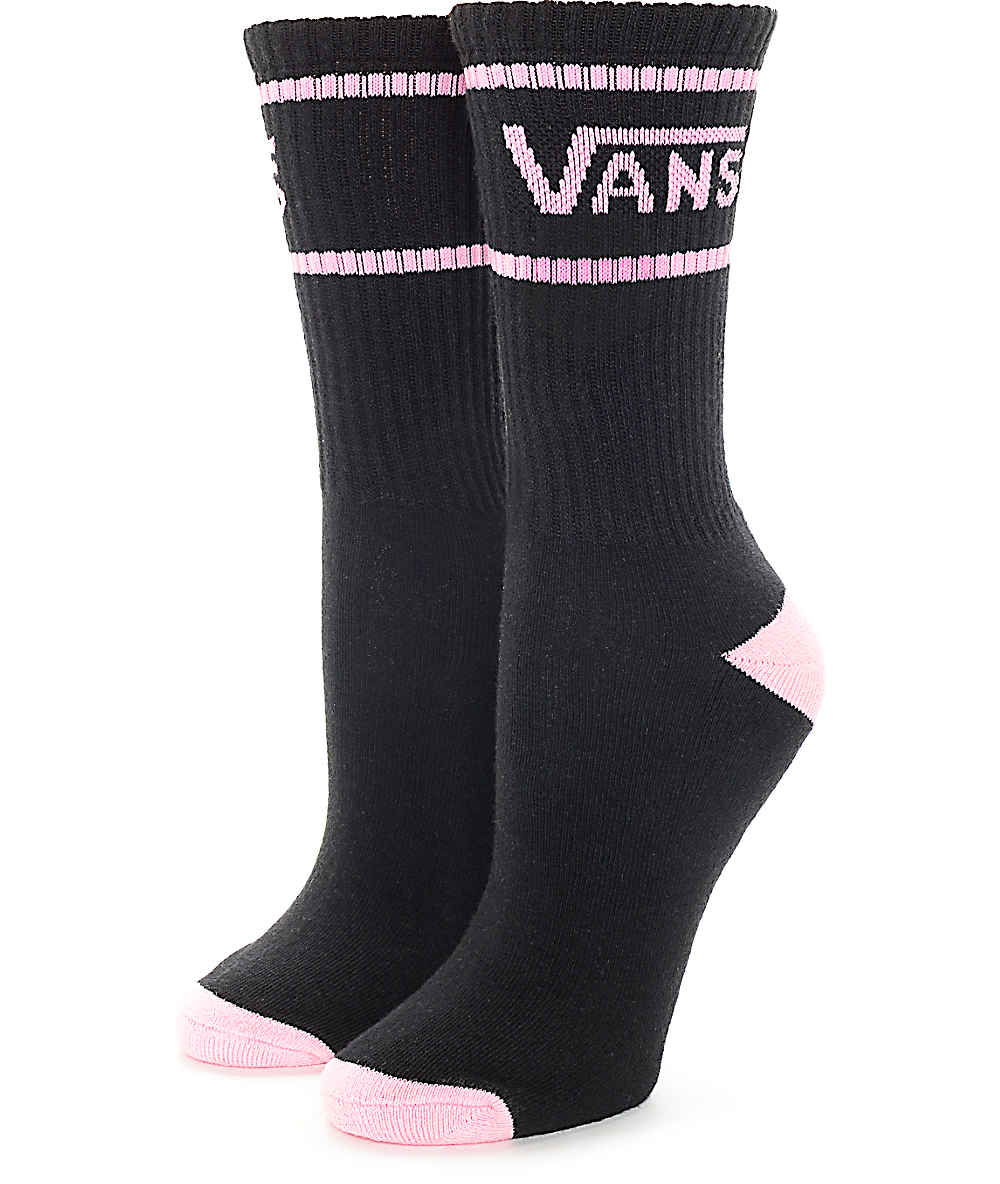vans for girls black and pink