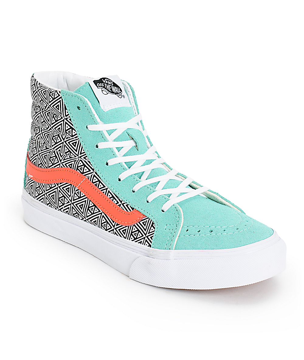 vans geometric sk8 hi slim