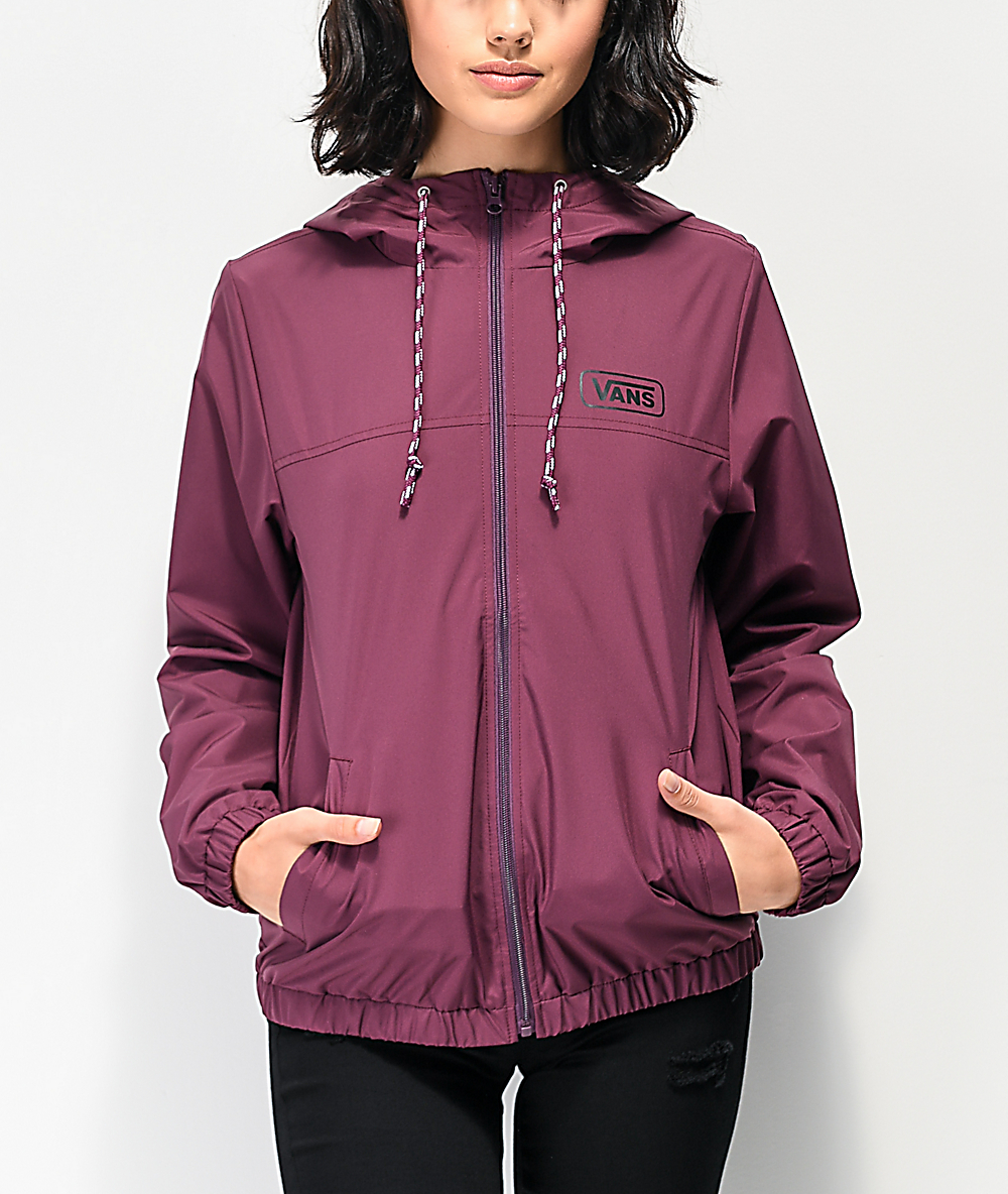 vans windbreaker mens purple