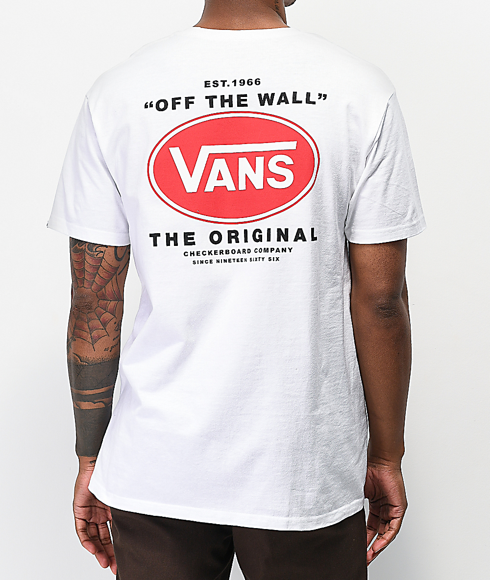 camiseta vans blanca