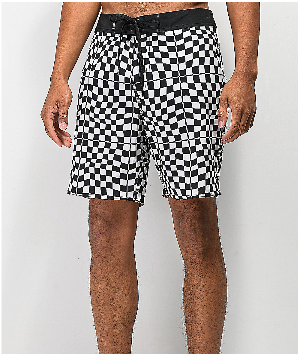 checkerboard vans shorts