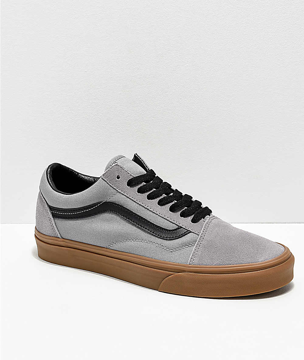 vans shoes grey and black