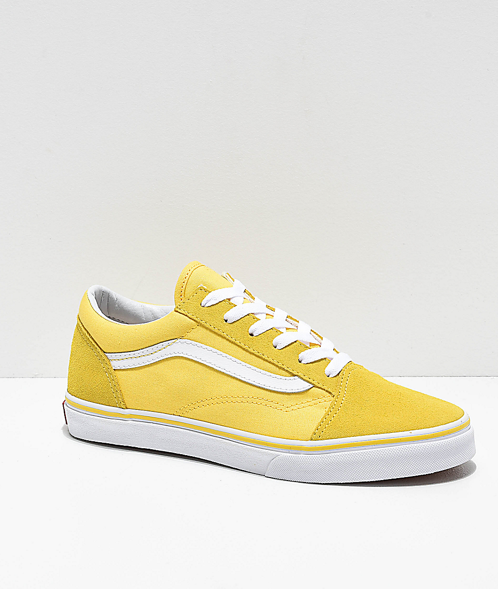 Vans Old Skool Aspen zapatos de skate dorados y blancos | Zumiez