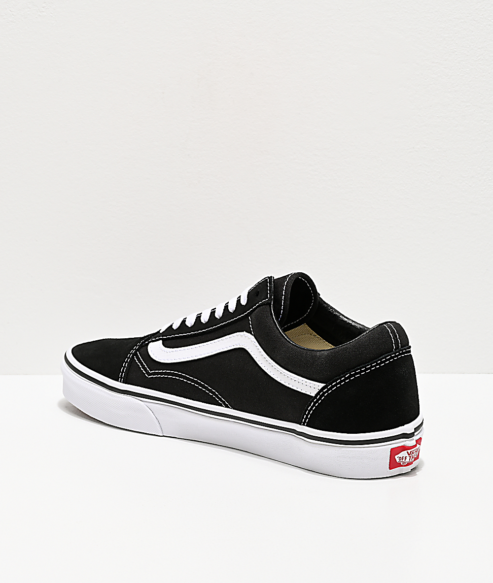 Vans Old Skool Black White Skate Shoes - color changing vans shirt logo changes roblox
